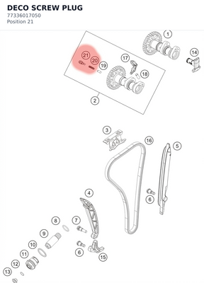 Diagram preview: DECO SCREW PLUG (77336017050)