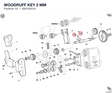 WOODRUFF KEY 2 MM
