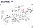WOODRUFF KEY 12A