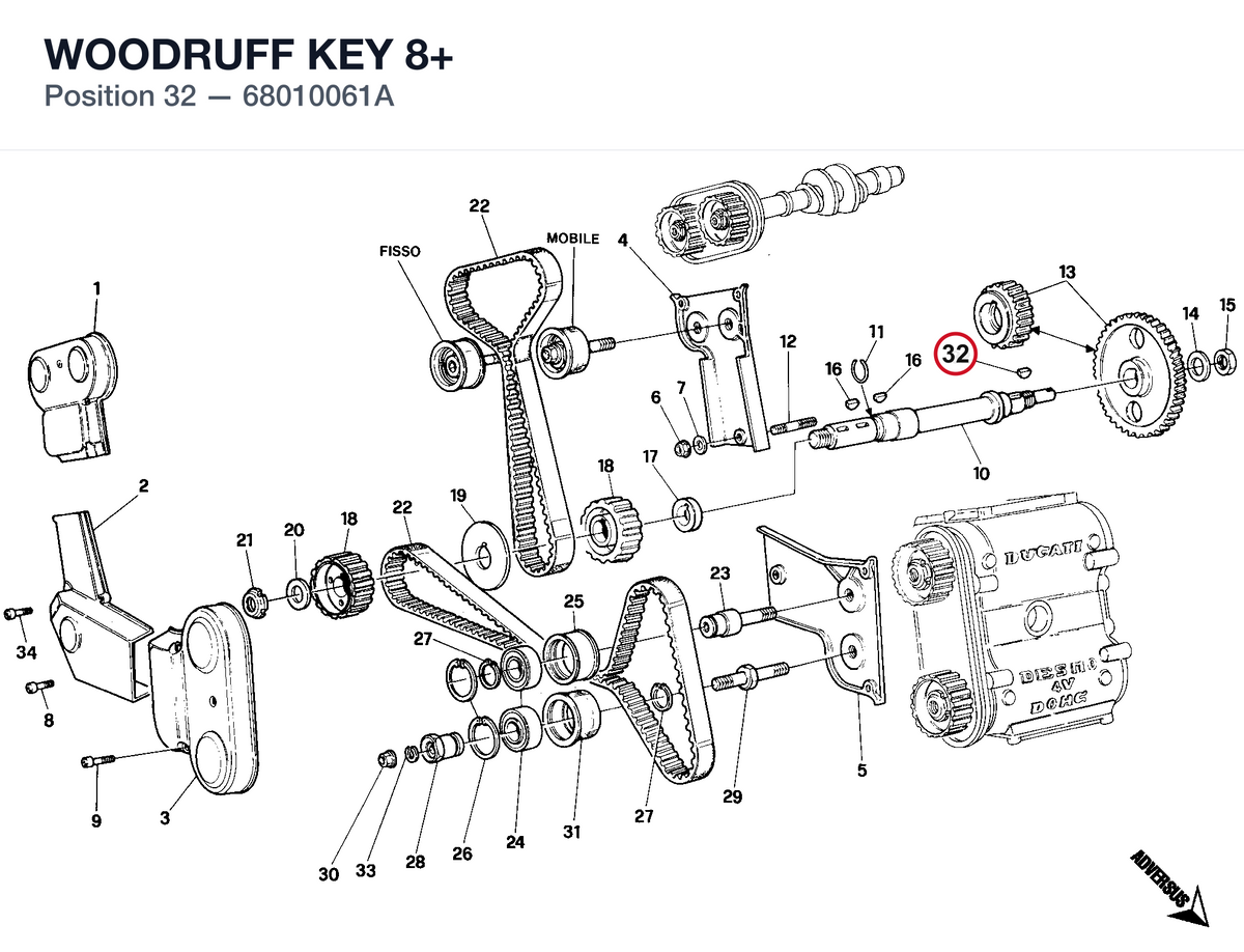 WOODRUFF KEY 8+