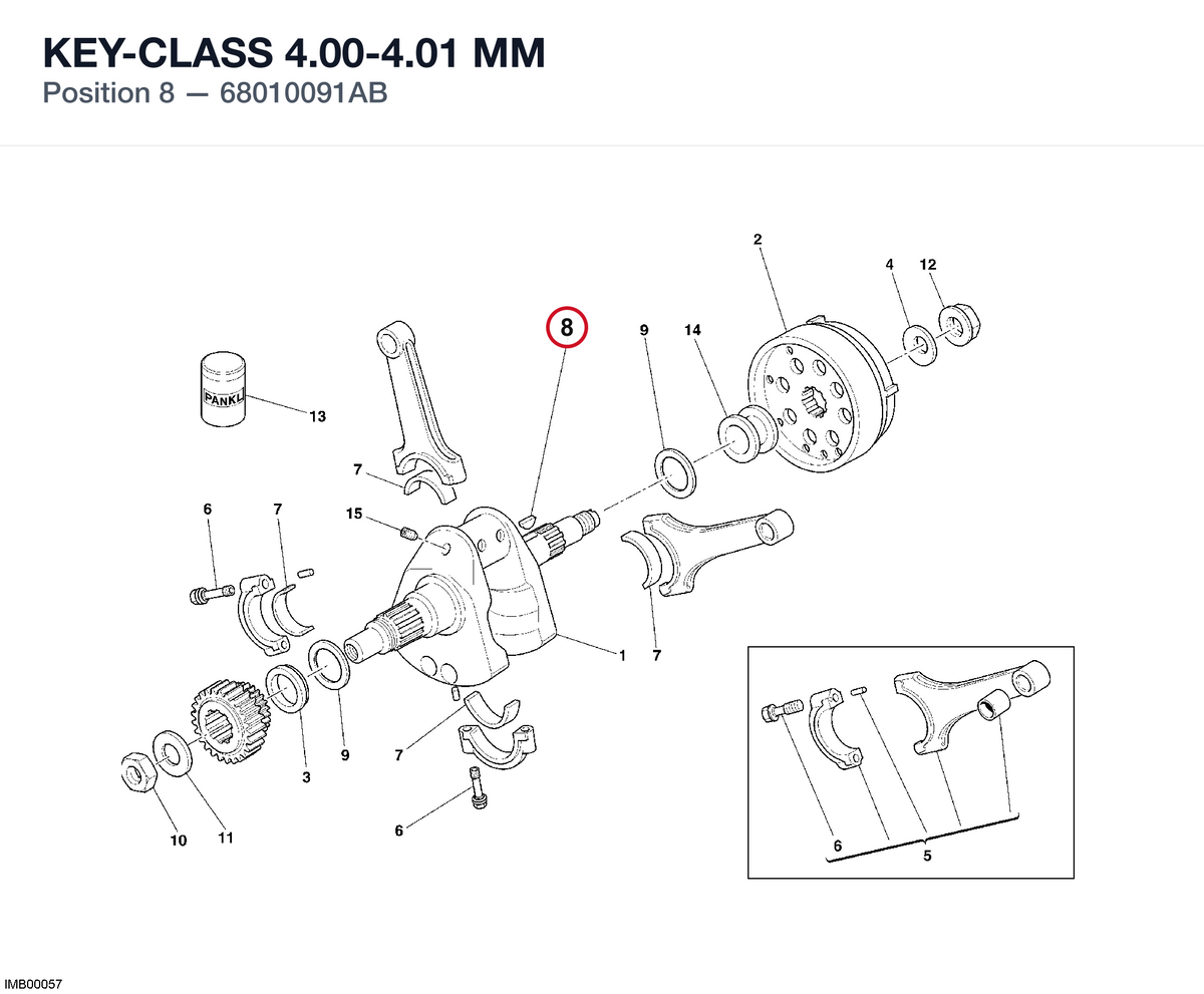 KEY-CLASS 4.00-4.01 MM 68010091AB diagram position