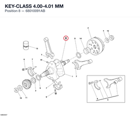 KEY-CLASS 4.00-4.01 MM 68010091AB diagram position