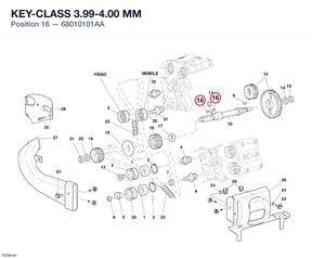 KEY-CLASS 3.99-4.00 MM 68010101AA diagram position