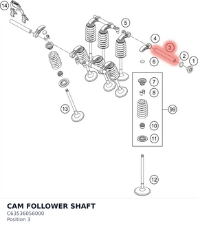 Diagram preview: CAM FOLLOWER SHAFT (C63536056000)
