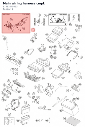 Diagram preview: Main wiring harness cmpl. (61511075033)