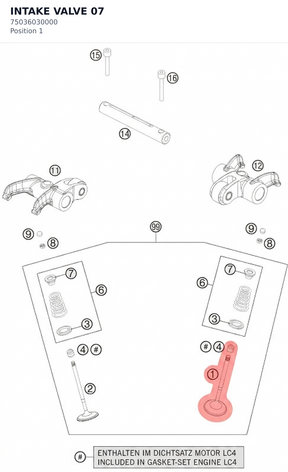 Diagram preview: INTAKE VALVE 07 (75036030000)