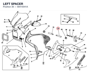 LEFT SPACER 68410041A diagram position