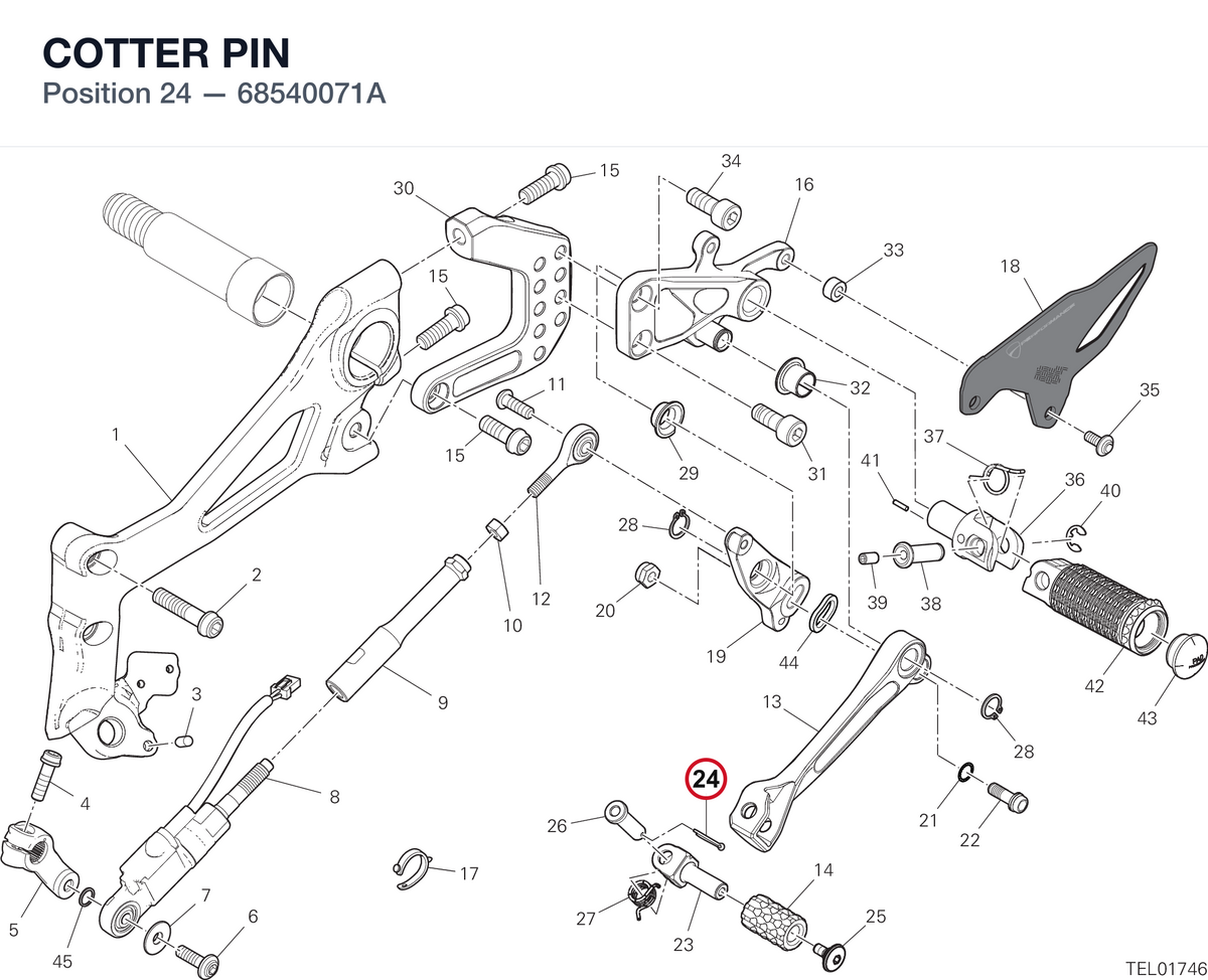 COTTER PIN 68540071A diagram position