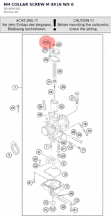 Diagram preview: HH COLLAR SCREW M 4X16 WS 6 (0016040163)
