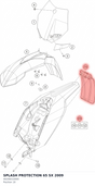 Diagram preview: SPLASH PROTECTION 65 SX   2009 (46206010000)