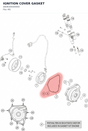 Diagram preview: IGNITION COVER GASKET (A60630040000)