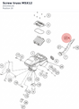 Diagram preview: Screw truss M5X12 (J031050126)