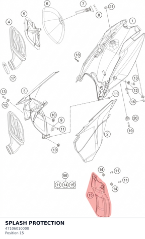 Diagram preview: SPLASH PROTECTION (47106010000)