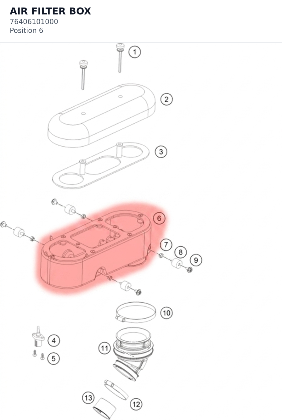 Diagram preview: AIR FILTER BOX (76406101000)