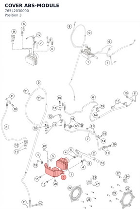 Diagram preview: COVER ABS-MODULE (76542030000)