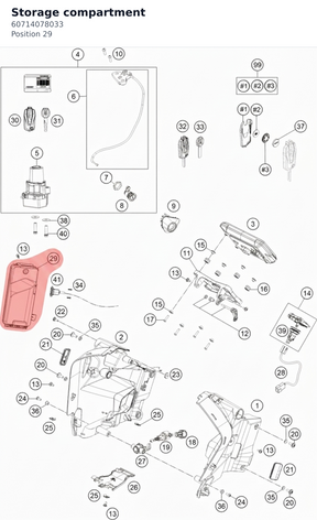 Diagram preview: Storage compartment (60714078033)