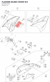 Diagram preview: FLASHER BLIND COVER R/S (90508054050)