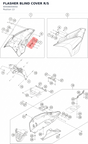 Diagram preview: FLASHER BLIND COVER R/S (90508054050)