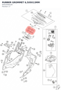 Diagram preview: RUBBER GROMMET 6,5X9X13MM (60035069100)