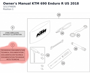 Diagram preview: Owner's Manual KTM 690 Enduro R US 2018 (3213746EN)