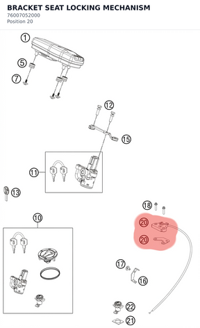 Diagram preview: BRACKET SEAT LOCKING MECHANISM (76007052000)