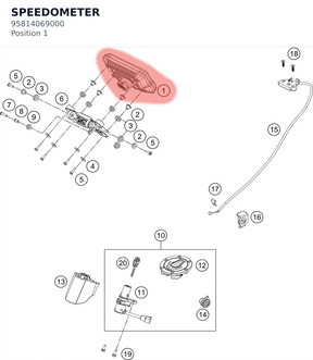 Diagram preview: SPEEDOMETER (95814069000)