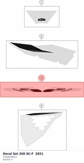 Diagram preview: Decal Set 350 XC-F  2021 (79108198012)