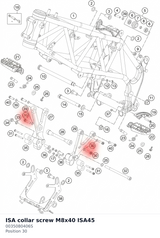 Diagram preview: ISA collar screw M8x40 ISA45 (0035080406S)