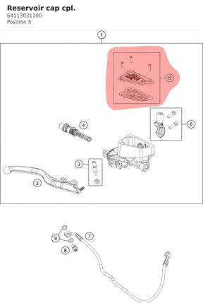 Diagram preview: Reservoir cap cpl. (64113031100)