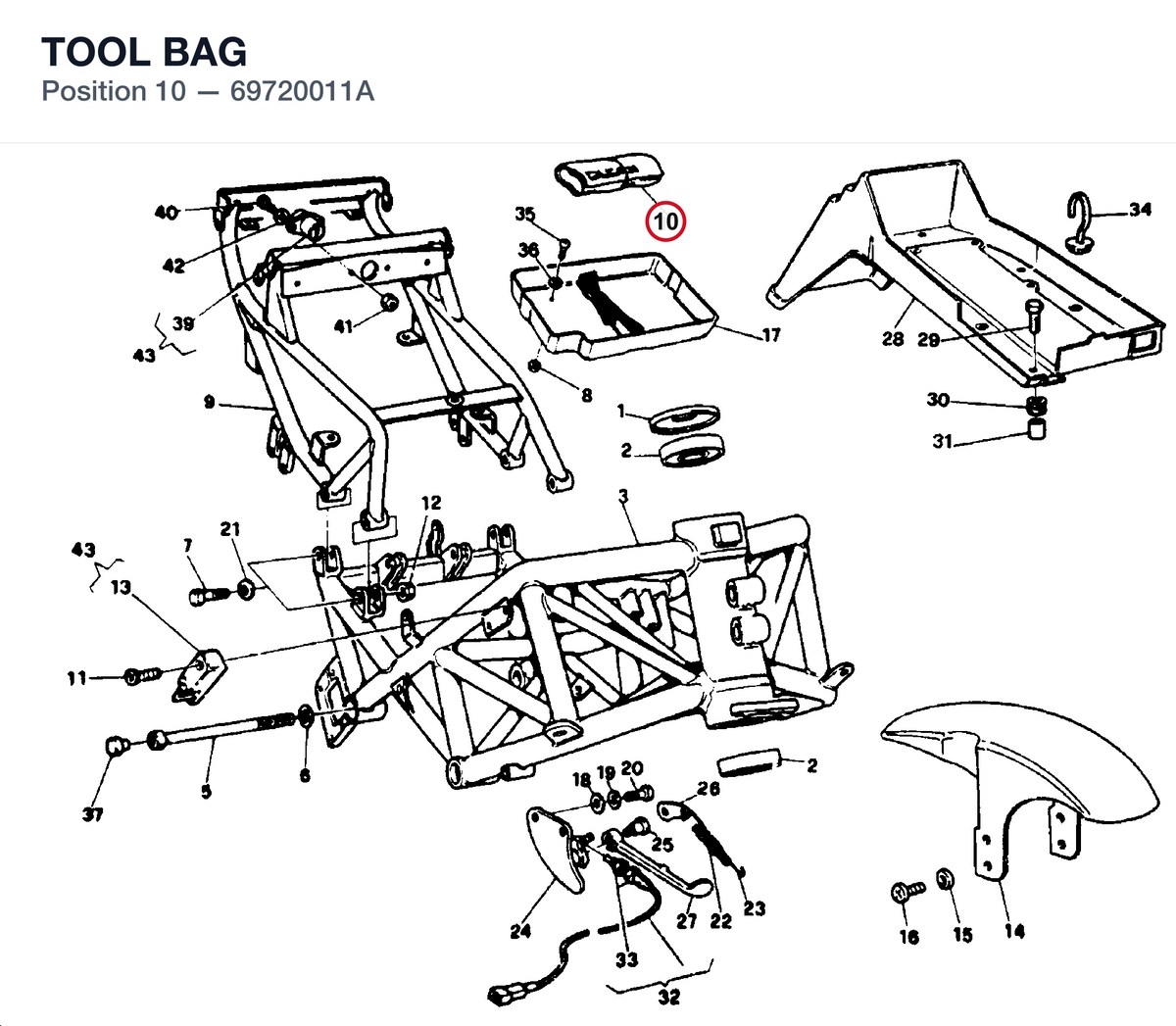 TOOL BAG 69720011A diagram position