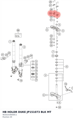 Diagram preview: HB HOLDR DUKE JP151073 BLK MT (96301039000C1)