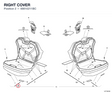 RIGHT COVER 69810211BC diagram position