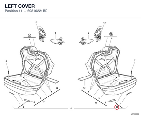 LEFT COVER 69810221BD diagram position