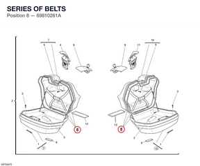 SERIES OF BELTS 69810261A diagram position