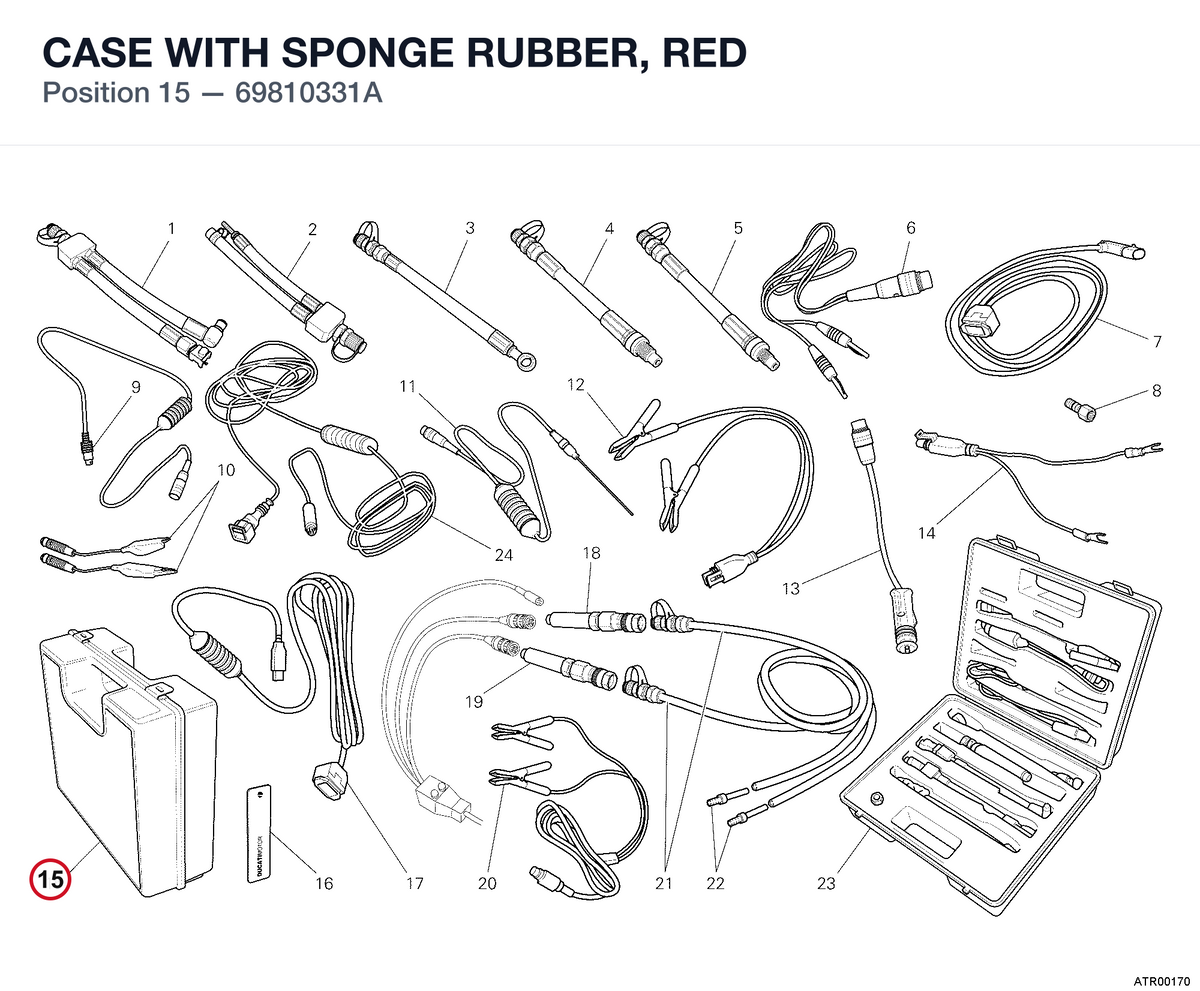 CASE WITH SPONGE RUBBER, RED