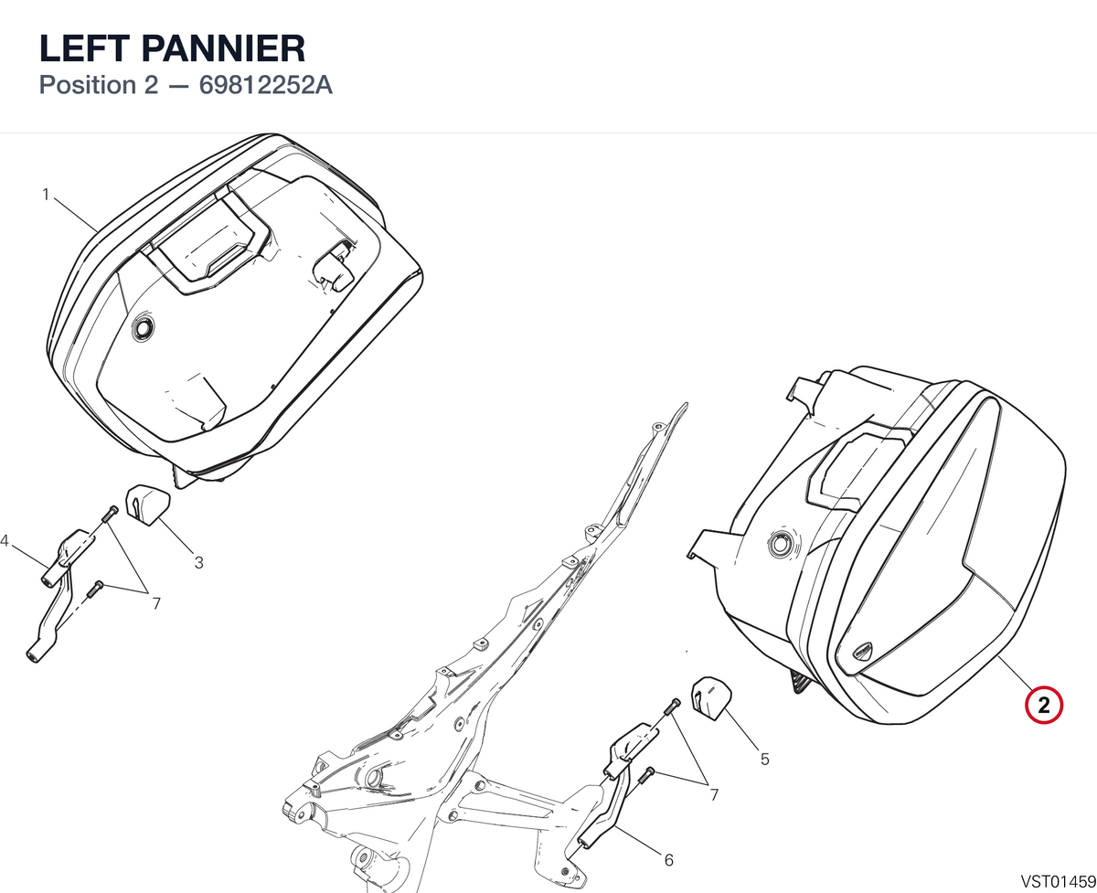 LEFT PANNIER 69812252A diagram position