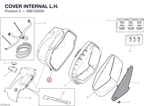 COVER INTERNAL L.H. 69812265A diagram position