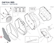 CAP R.H.  RED 69812361BB diagram position