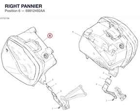 RIGHT PANNIER 69812492AA diagram position
