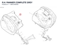 R.H. PANNIER COMPLETE GREY 69812492AD diagram position