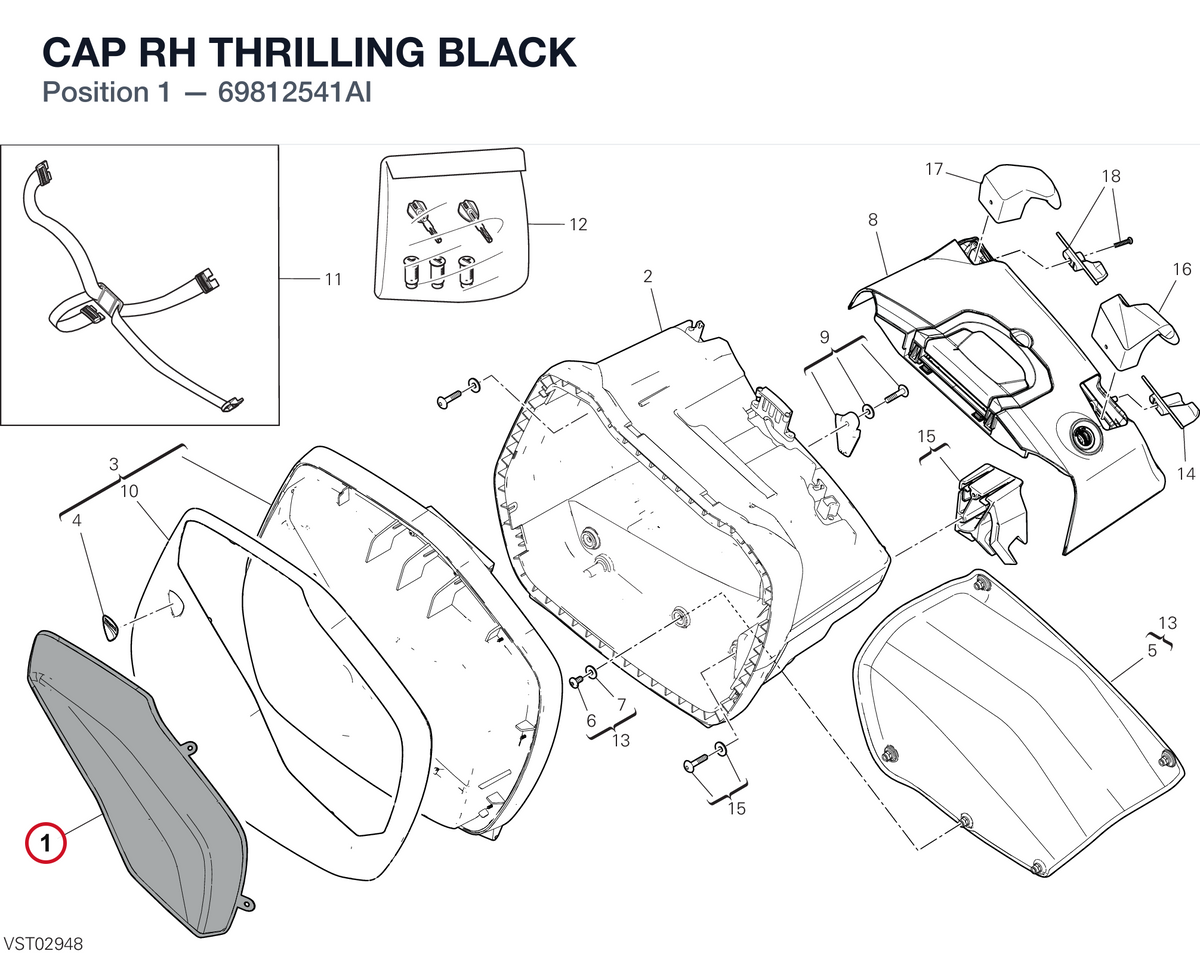 CAP RH THRILLING BLACK 69812541AI diagram position