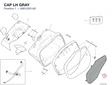 CAP LH GRAY 69812551AD diagram position