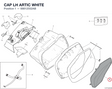 CAP LH ARTIC WHITE 69812552AB diagram position