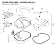 COVER TOP CASE - SPARKLING BLU