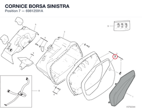 CORNICE BORSA SINISTRA 69812591A diagram position