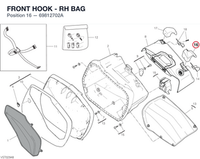 FRONT HOOK - RH BAG 69812702A diagram position