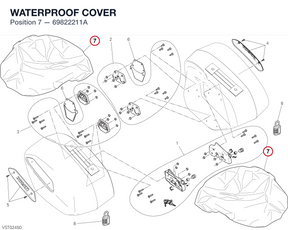 WATERPROOF COVER 69822211A diagram position