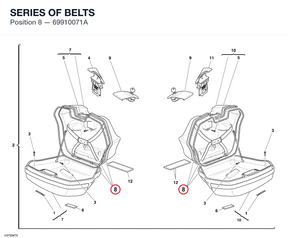 SERIES OF BELTS 69910071A diagram position