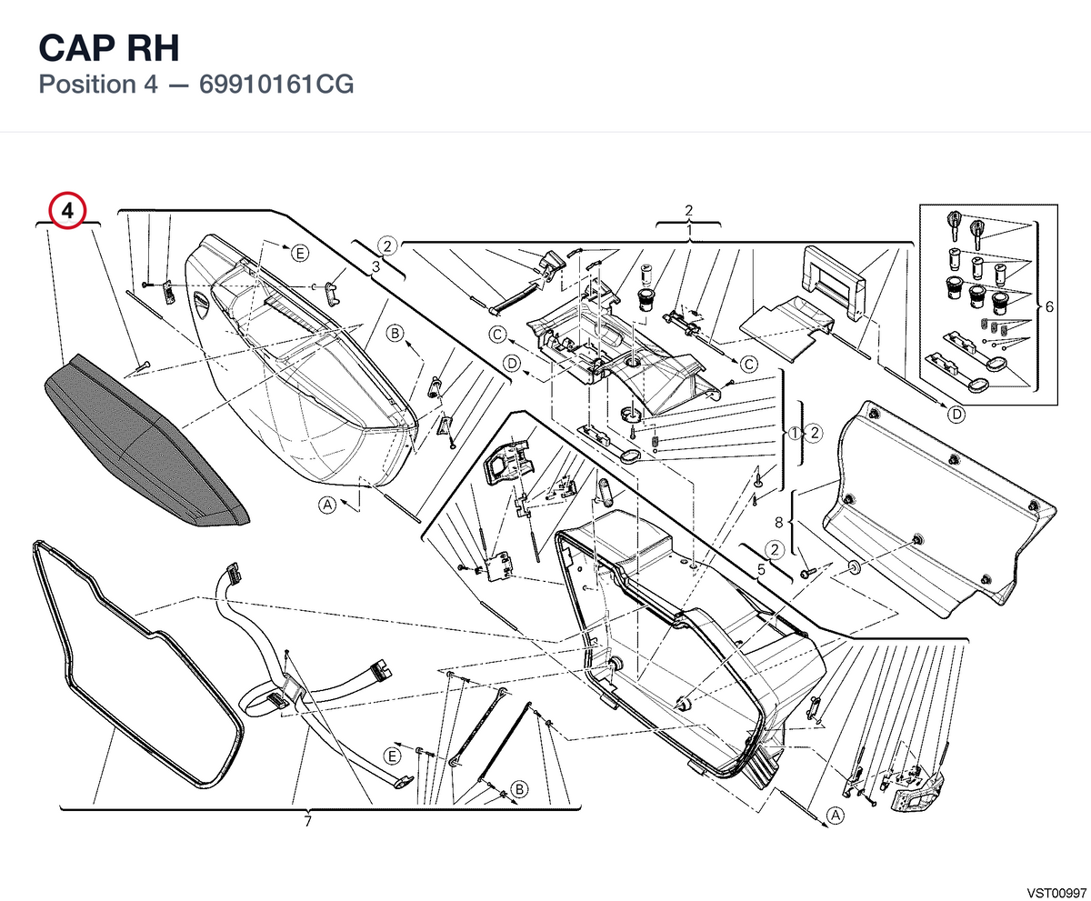 CAP RH 69910161CG diagram position
