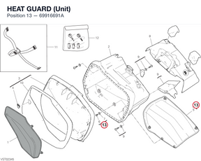 HEAT GUARD (Unit) 69916691A diagram position